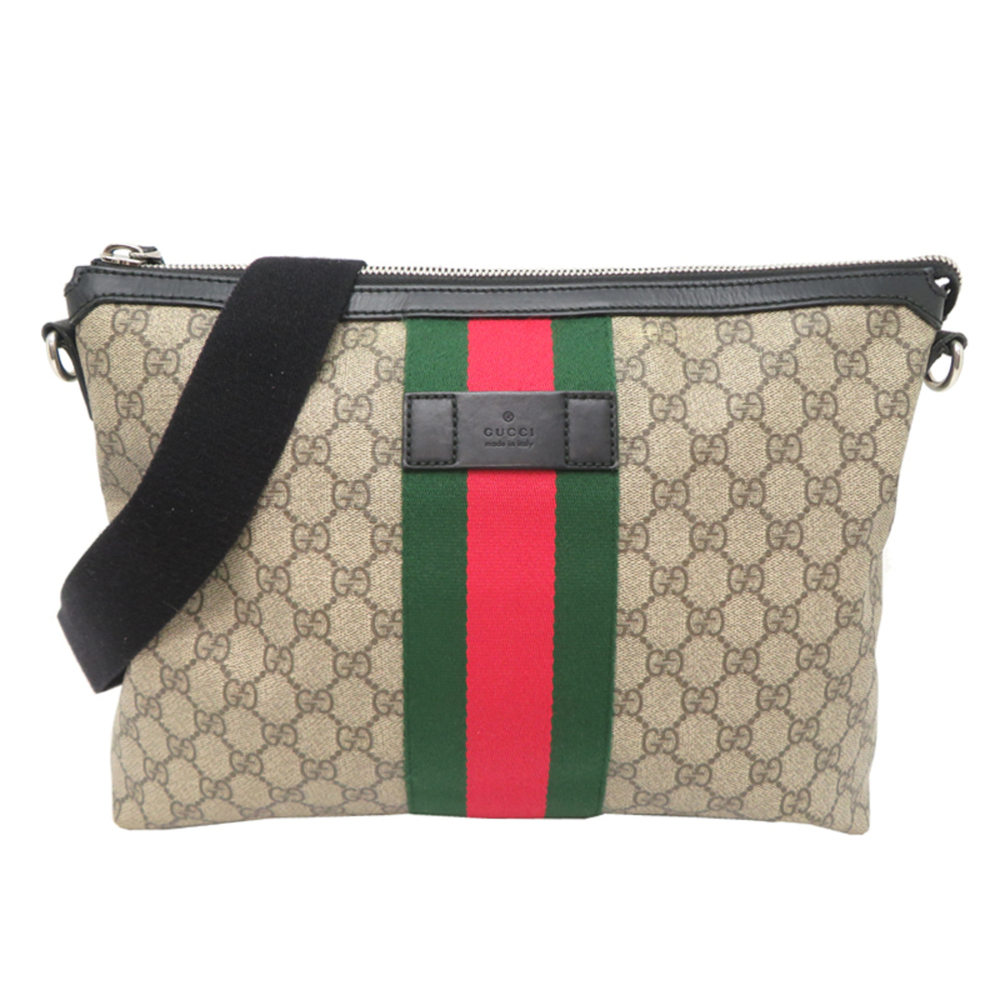 Gucci Sherry Line Shoulder Bag, Women's Messenger 523335, Canvas, Beige